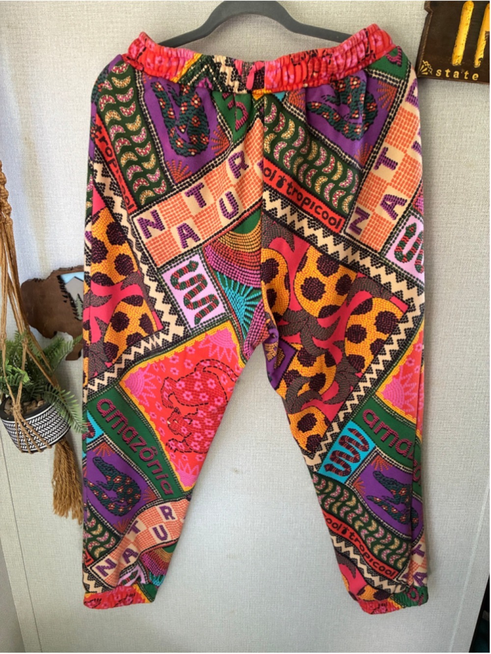 Farm Rio Amazonia Print Jogger Pants Multi-color Size Medium - Picture 5 of 5